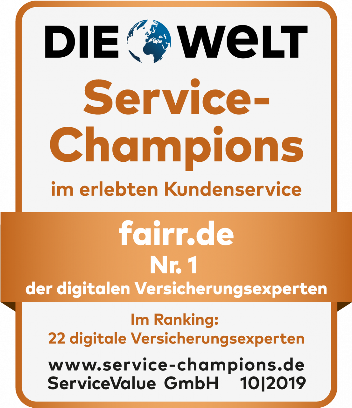 Die Welt zeichnet den Kundenservice von Fairr aus.