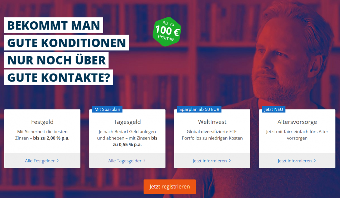Sparen, Investieren und Vorsorgen.